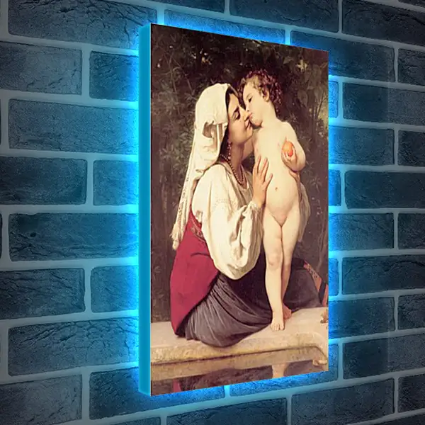 Лайтбокс световая панель - Le Baiser. Поцелуй. Адольф Вильям Бугро Лайтбокс световая панель - Le Baiser. Поцелуй. Адольф Вильям Бугро
