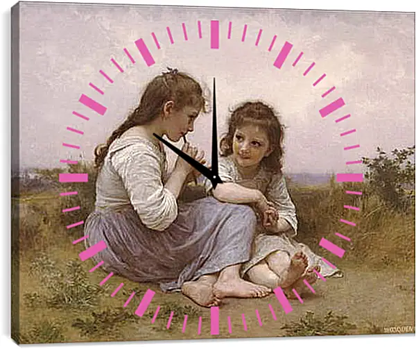 Часы картина - Idylle Enfantine - Идиллия детства. Адольф Вильям Бугро
Часы картина - Idylle Enfantine - Идиллия детства. Адольф Вильям Бугро