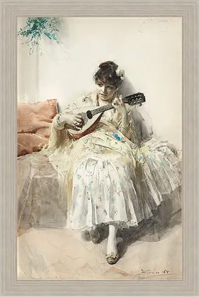 Картина в раме - Mandolinspelerskan (Girl playing mandolin). Андерс Цорн
Картина в раме - Mandolinspelerskan (Girl playing mandolin). Андерс Цорн