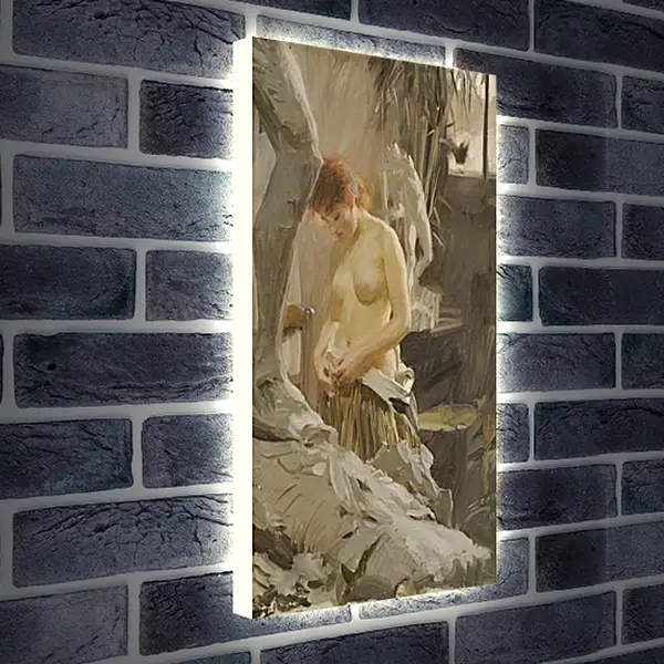 Лайтбокс световая панель - Zorn Anders I Wikstroms Atelje. В мастерской Викстрёма. Андерс Цорн Лайтбокс световая панель - Zorn Anders I Wikstroms Atelje. В мастерской Викстрёма. Андерс Цорн