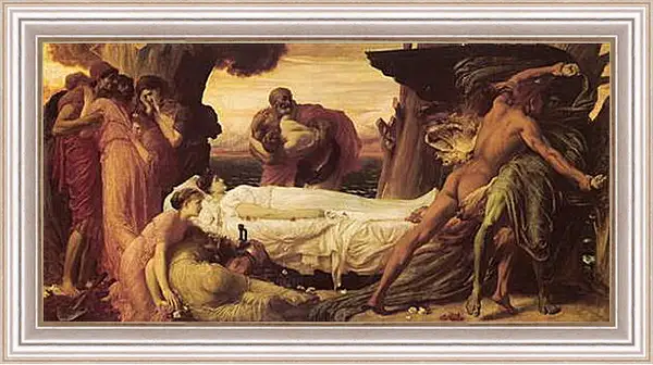 Картина в раме - Hercules Wrestling with Death. Геракл борется со смертью. Барон Фредерик Лейтон Картина в раме - Hercules Wrestling with Death. Геракл борется со смертью. Барон Фредерик Лейтон