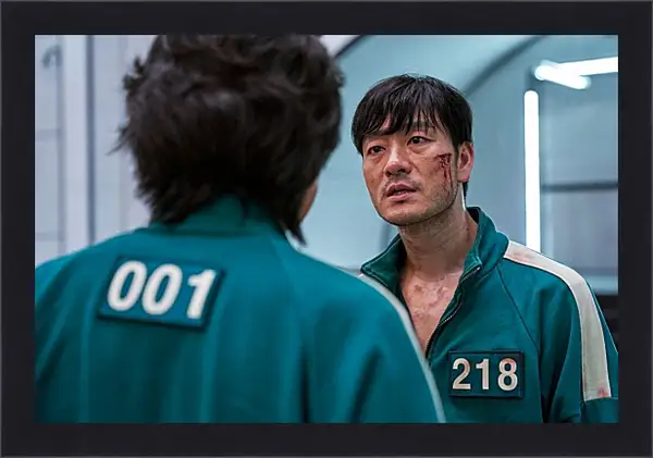 Картина в раме - Jo Sang-woo №218 (Пак Хэ-су). Игра в кальмара Картина в раме - Jo Sang-woo №218 (Пак Хэ-су). Игра в кальмара
