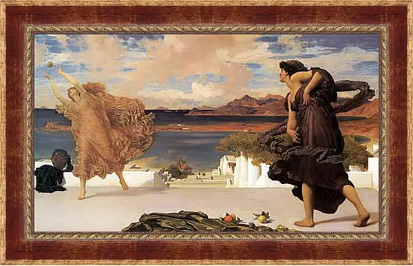 Картина в раме - Greek Girls Playing at Ball. Греческие девушки, играющие в мяч. Барон Фредерик Лейтон Картина в раме - Greek Girls Playing at Ball. Греческие девушки, играющие в мяч. Барон Фредерик Лейтон