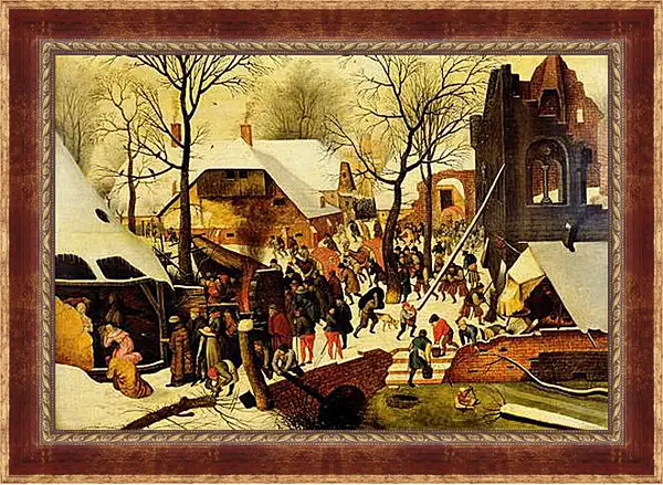 Картина в раме - The adoration of the magi. Брейгель Питер Старший
Картина в раме - The adoration of the magi. Брейгель Питер Старший