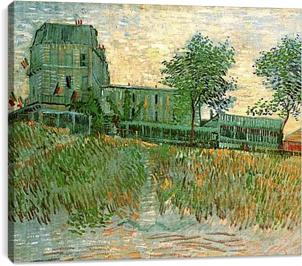 Постер на подрамнике - The Restaurant de la Sirene at Asnieres. Винсент Ван Гог Постер на подрамнике - The Restaurant de la Sirene at Asnieres. Винсент Ван Гог