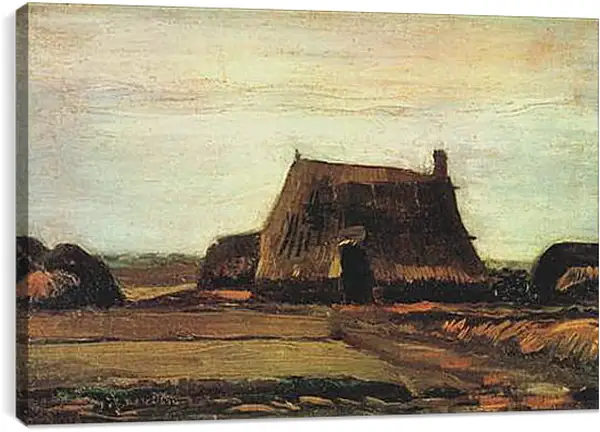 Постер на подрамнике - Farm with Stacks of Peat. Винсент Ван Гог
Постер на подрамнике - Farm with Stacks of Peat. Винсент Ван Гог