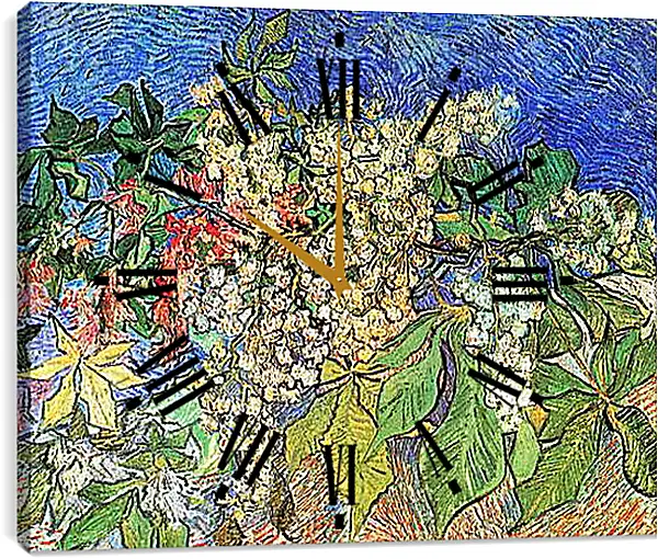 Часы картина - Blossoming Chestnut Branches. Винсент Ван Гог
Часы картина - Blossoming Chestnut Branches. Винсент Ван Гог