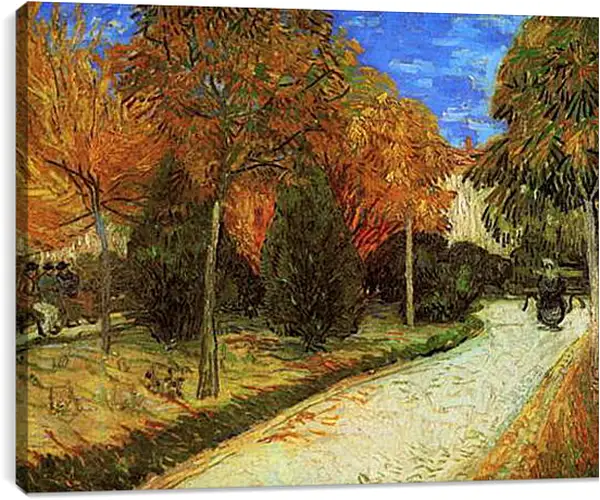 Постер на подрамнике - The Public Park at Arles. Винсент Ван Гог Постер на подрамнике - The Public Park at Arles. Винсент Ван Гог