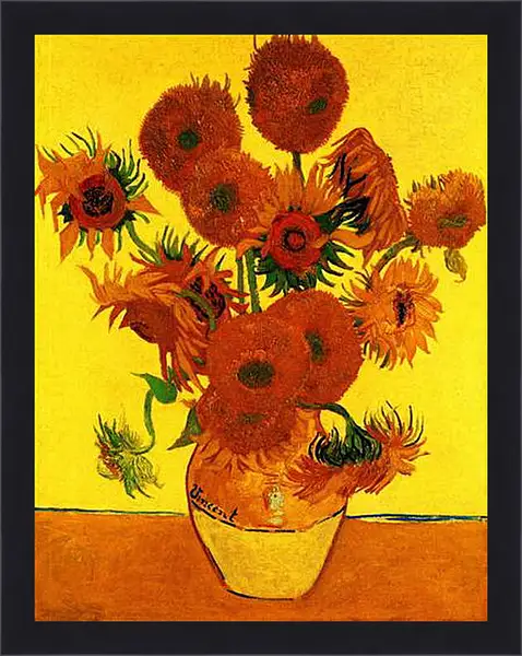 Картина в раме - Still Life Vase with Fifteen Sunflowers 3. Винсент Ван Гог
Картина в раме - Still Life Vase with Fifteen Sunflowers 3. Винсент Ван Гог