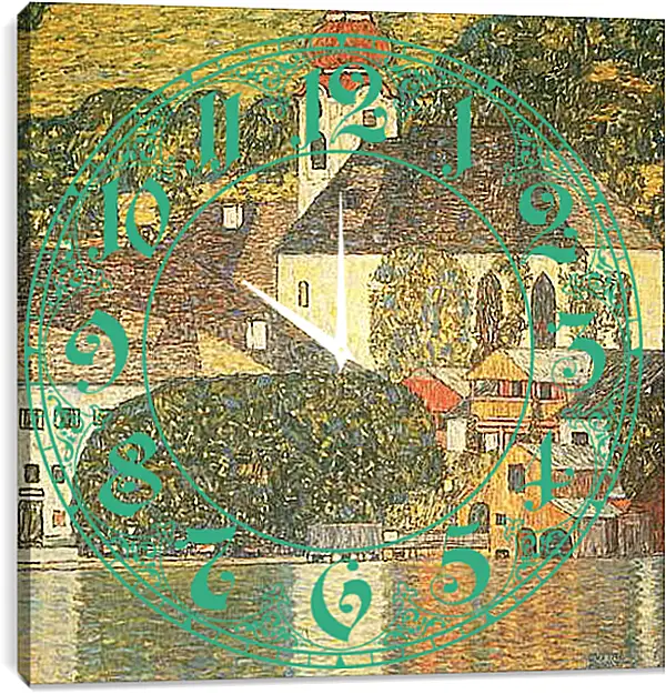 Часы картина - Kirche am Unterach am Attersee (St. Wolfgang-Kirche). Густав Климт
Часы картина - Kirche am Unterach am Attersee (St. Wolfgang-Kirche). Густав Климт