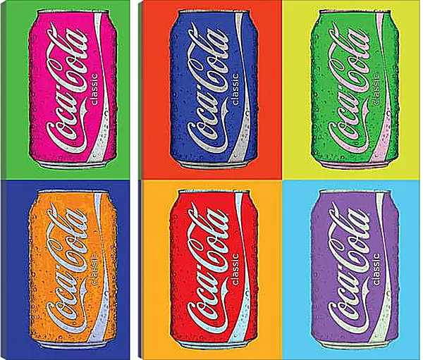 Модульная картина - Coca-Cola. Поп-арт Модульная картина - Coca-Cola. Поп-арт