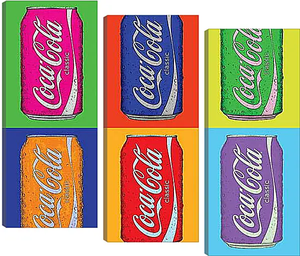 Модульная картина - Coca-Cola. Поп-арт Модульная картина - Coca-Cola. Поп-арт