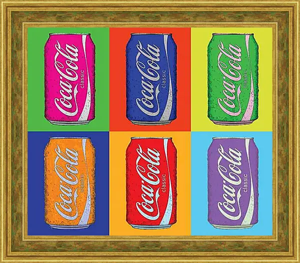 Картина в раме - Coca-Cola. Поп-арт Картина в раме - Coca-Cola. Поп-арт