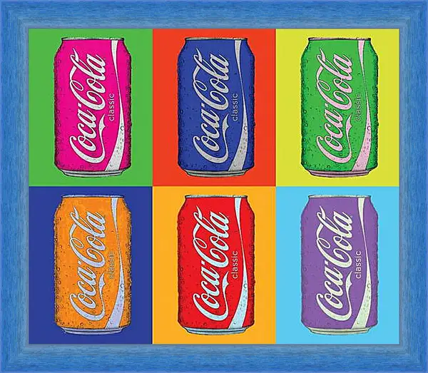 Картина в раме - Coca-Cola. Поп-арт Картина в раме - Coca-Cola. Поп-арт