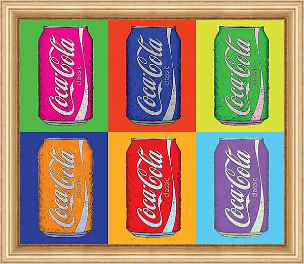 Картина в раме - Coca-Cola. Поп-арт Картина в раме - Coca-Cola. Поп-арт