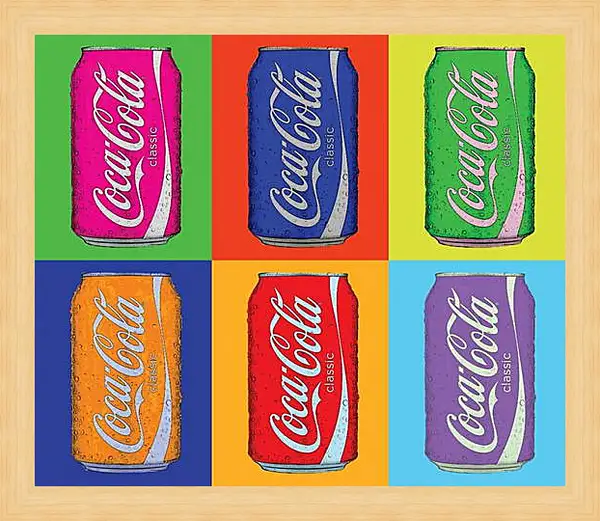 Картина в раме - Coca-Cola. Поп-арт Картина в раме - Coca-Cola. Поп-арт