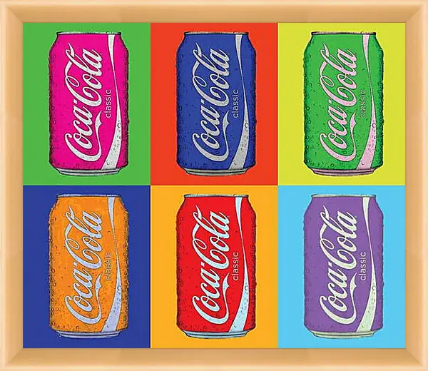 Картина в раме - Coca-Cola. Поп-арт Картина в раме - Coca-Cola. Поп-арт