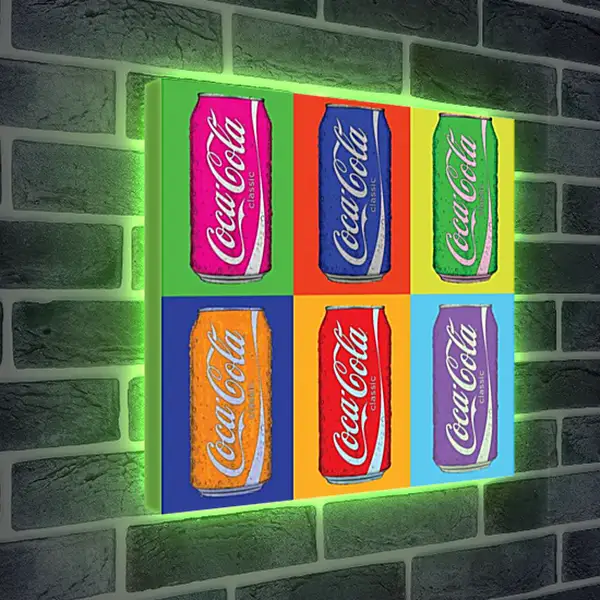 Лайтбокс световая панель - Coca-Cola. Поп-арт Лайтбокс световая панель - Coca-Cola. Поп-арт