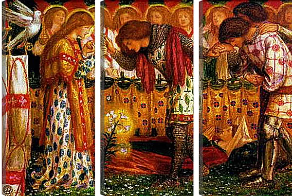Модульная картина - How Sir Galahad, Sir Bors and Sir Percival Were Fed with the Sanc Grael. Данте Габриэль Россетти
Модульная картина - How Sir Galahad, Sir Bors and Sir Percival Were Fed with the Sanc Grael. Данте Габриэль Россетти