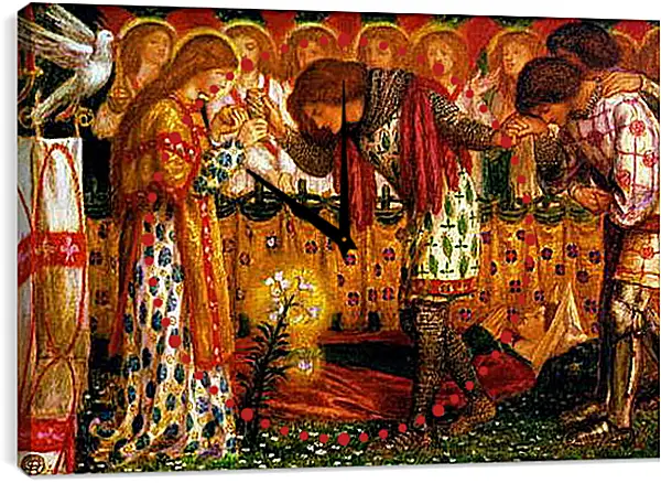 Часы картина - How Sir Galahad, Sir Bors and Sir Percival Were Fed with the Sanc Grael. Данте Габриэль Россетти
Часы картина - How Sir Galahad, Sir Bors and Sir Percival Were Fed with the Sanc Grael. Данте Габриэль Россетти