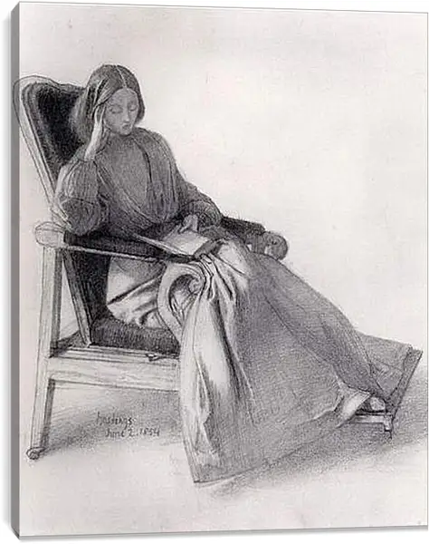 Постер на подрамнике - Portrait of Elizabeth Siddal, Reading. Данте Габриэль Россетти
Постер на подрамнике - Portrait of Elizabeth Siddal, Reading. Данте Габриэль Россетти