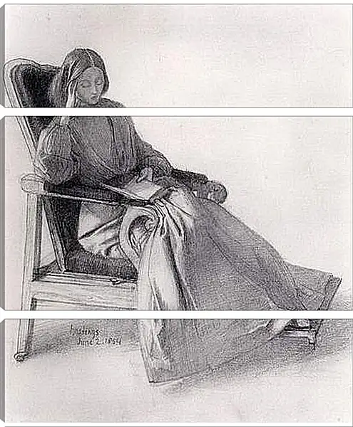 Модульная картина - Portrait of Elizabeth Siddal, Reading. Данте Габриэль Россетти
Модульная картина - Portrait of Elizabeth Siddal, Reading. Данте Габриэль Россетти