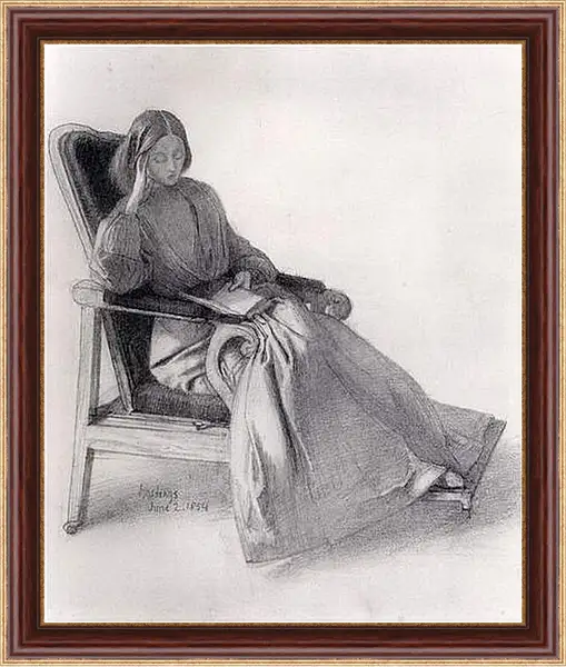 Картина в раме - Portrait of Elizabeth Siddal, Reading. Данте Габриэль Россетти
Картина в раме - Portrait of Elizabeth Siddal, Reading. Данте Габриэль Россетти