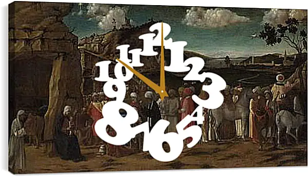 Часы картина - The Adoration of the Kings. Джованни Беллини Часы картина - The Adoration of the Kings. Джованни Беллини