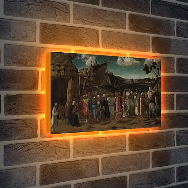 Лайтбокс световая панель - The Adoration of the Kings. Джованни Беллини Лайтбокс световая панель - The Adoration of the Kings. Джованни Беллини