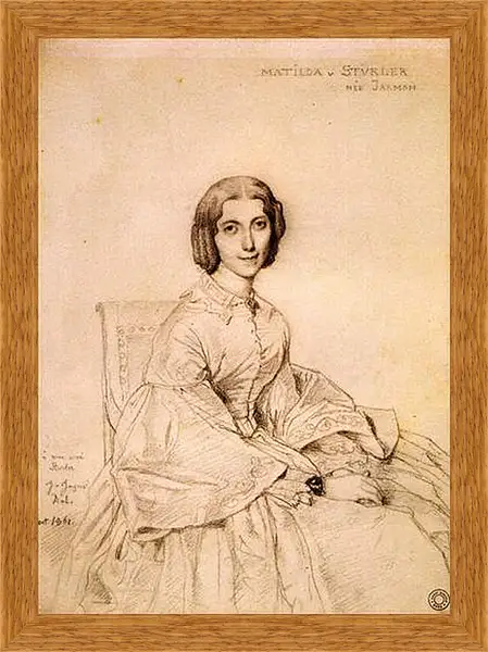 Картина в раме - Madame Franz Adolf von Stuerler, nee Matilda Jarman. Жан Огюст Доминик Энгр
Картина в раме - Madame Franz Adolf von Stuerler, nee Matilda Jarman. Жан Огюст Доминик Энгр