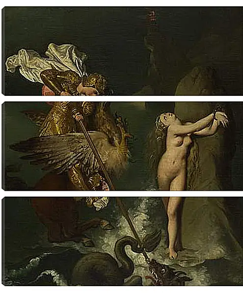 Модульная картина - Angelica saved by Ruggiero. Жан Огюст Доминик Энгр Модульная картина - Angelica saved by Ruggiero. Жан Огюст Доминик Энгр