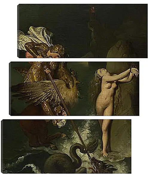 Модульная картина - Angelica saved by Ruggiero. Жан Огюст Доминик Энгр Модульная картина - Angelica saved by Ruggiero. Жан Огюст Доминик Энгр