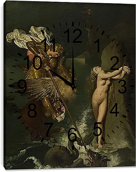Часы картина - Angelica saved by Ruggiero. Жан Огюст Доминик Энгр Часы картина - Angelica saved by Ruggiero. Жан Огюст Доминик Энгр