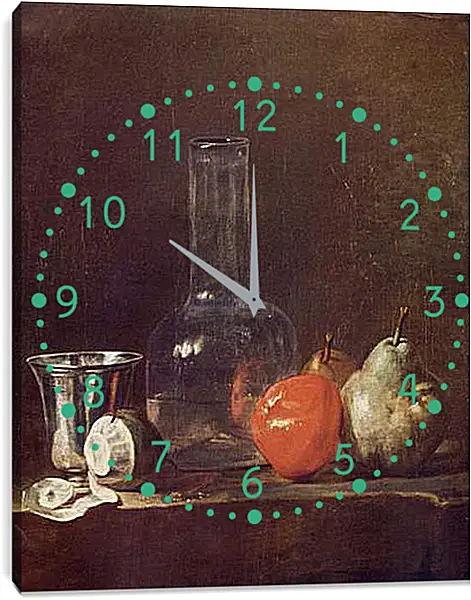 Часы картина - Still Life with Glass Flask and Fruit. Жан Батист Симеон Шарден
Часы картина - Still Life with Glass Flask and Fruit. Жан Батист Симеон Шарден