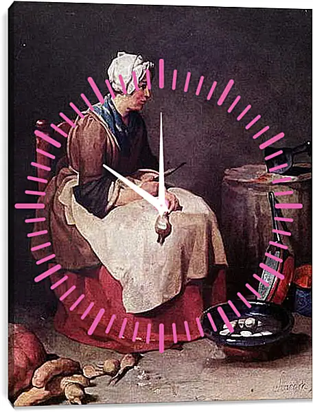 Часы картина - The turnip cleaner. Жан Батист Симеон Шарден
Часы картина - The turnip cleaner. Жан Батист Симеон Шарден