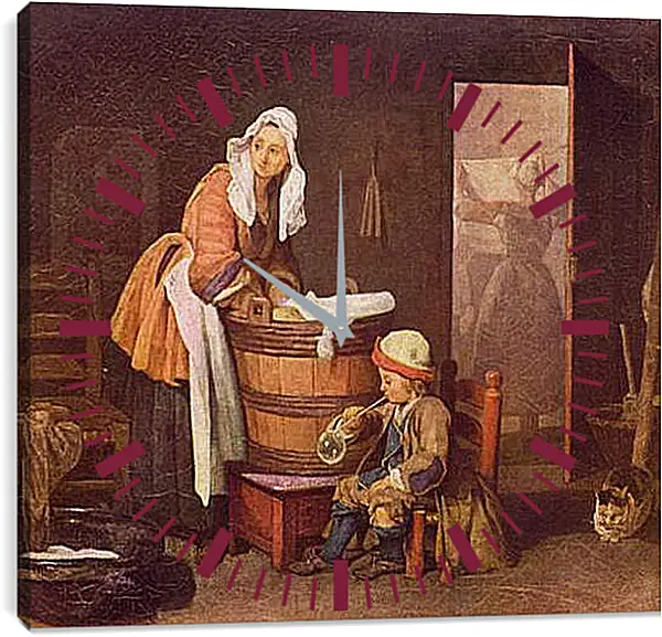 Часы картина - La lavandera. Жан Батист Симеон Шарден
Часы картина - La lavandera. Жан Батист Симеон Шарден