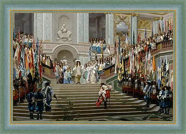 Картина в раме - Прием принца Конде Людовиком XIV в Версале в 1674 году. Жан-Леон Жером
Картина в раме - Прием принца Конде Людовиком XIV в Версале в 1674 году. Жан-Леон Жером