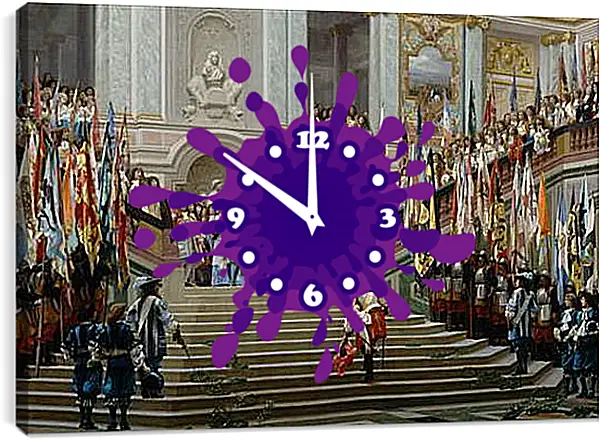 Часы картина - Прием принца Конде Людовиком XIV в Версале в 1674 году. Жан-Леон Жером
Часы картина - Прием принца Конде Людовиком XIV в Версале в 1674 году. Жан-Леон Жером