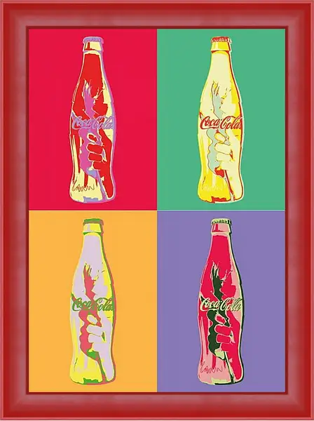 Картина в раме - Coca-Cola. Поп-арт Картина в раме - Coca-Cola. Поп-арт