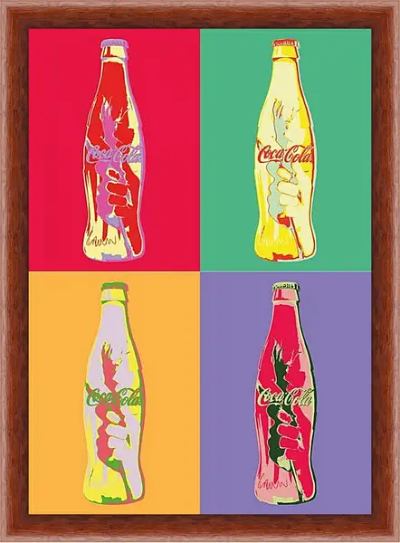 Картина в раме - Coca-Cola. Поп-арт Картина в раме - Coca-Cola. Поп-арт