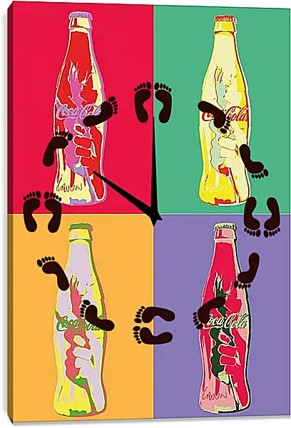 Часы картина - Coca-Cola. Поп-арт Часы картина - Coca-Cola. Поп-арт