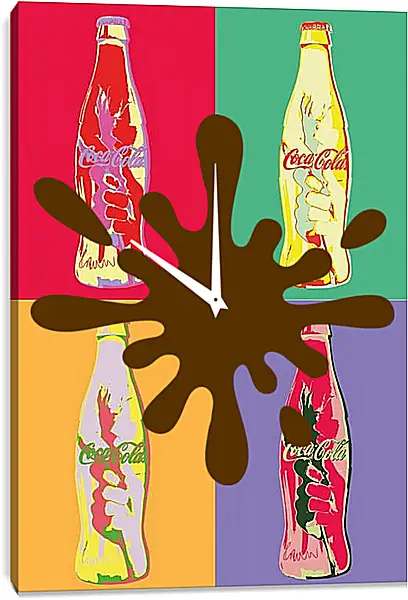 Часы картина - Coca-Cola. Поп-арт Часы картина - Coca-Cola. Поп-арт