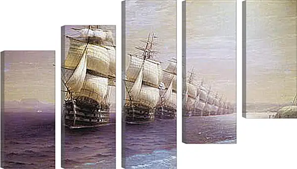 Модульная картина - Парад Черноморского флота в 1849 г. Иван Айвазовский Модульная картина - Парад Черноморского флота в 1849 г. Иван Айвазовский