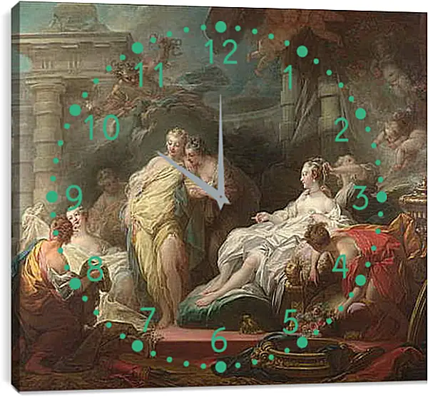 Часы картина - Psyche showing her Sisters her Gifts from Cupid. Жан Оноре Фрагонар
Часы картина - Psyche showing her Sisters her Gifts from Cupid. Жан Оноре Фрагонар