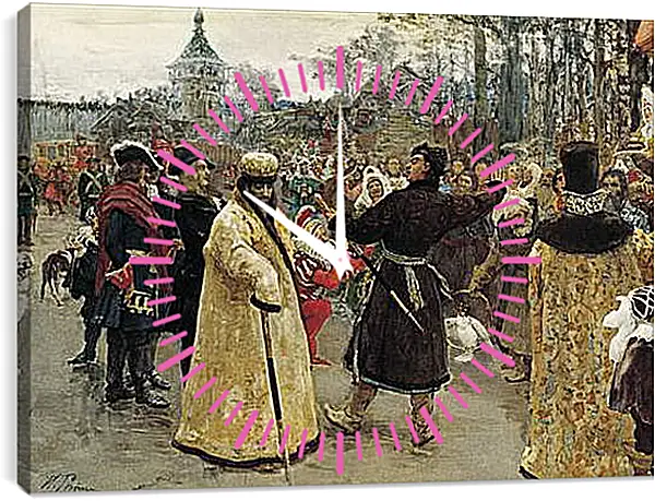 Часы картина - Приезд царей Петра и Иоанна. Илья Репин
Часы картина - Приезд царей Петра и Иоанна. Илья Репин