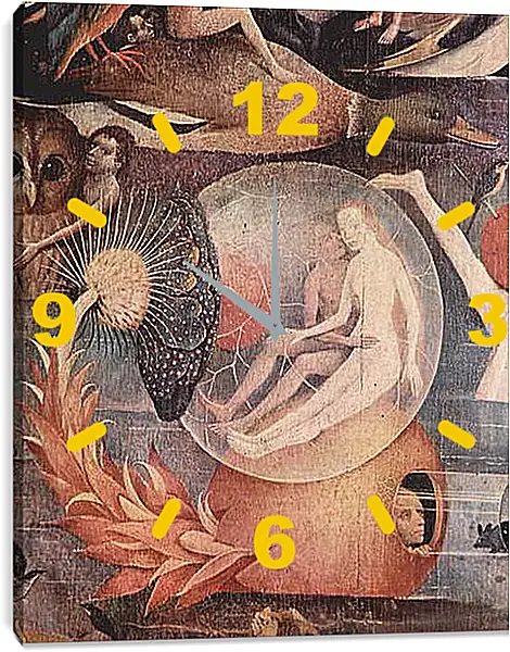 Часы картина - Сад земных наслаждений фрагмент. Иероним Босх
Часы картина - Сад земных наслаждений фрагмент. Иероним Босх