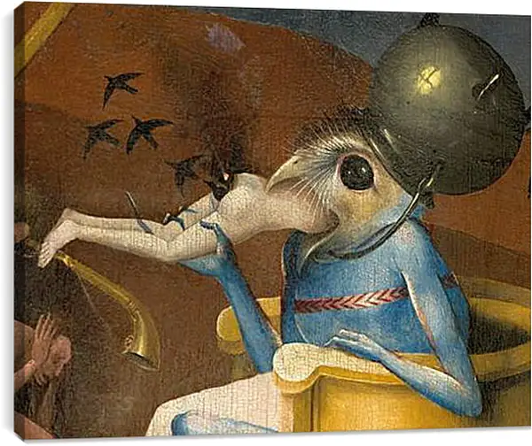 Постер на подрамнике - Bird-headed monster or The Prince of Hell - close-up head. Иероним Босх
Постер на подрамнике - Bird-headed monster or The Prince of Hell - close-up head. Иероним Босх