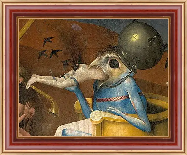 Картина в раме - Bird-headed monster or The Prince of Hell - close-up head. Иероним Босх
Картина в раме - Bird-headed monster or The Prince of Hell - close-up head. Иероним Босх