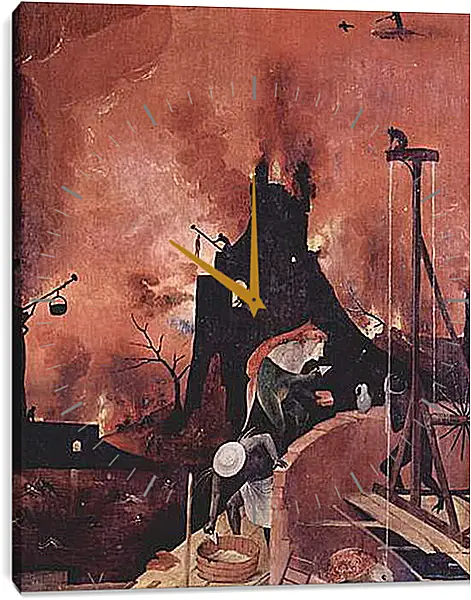 Часы картина - Heuwagen, Triptychon, rechter Flugel - Die Holle. Иероним Босх
Часы картина - Heuwagen, Triptychon, rechter Flugel - Die Holle. Иероним Босх