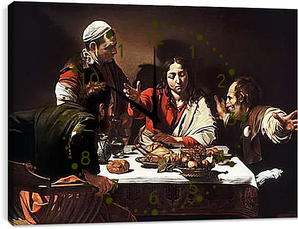 Часы картина - Supper at Emmaus. Микеланджело Караваджо
Часы картина - Supper at Emmaus. Микеланджело Караваджо